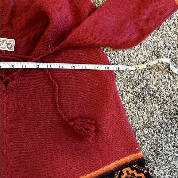 ALPASUR Cusco Peru Alpaca  Poncho Cape Natural Fibers Boho Hippie Maximalist OS - Picture 11 of 13